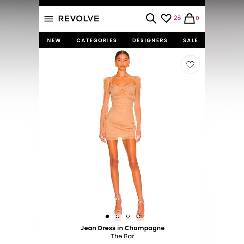 The Bar Jean Dress in Champagne